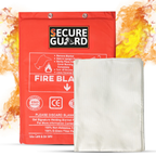 Red Fire Blanket, Fiberglass Protection Emergency Fire Blanket For Home, Kitchen, Car, School, Office