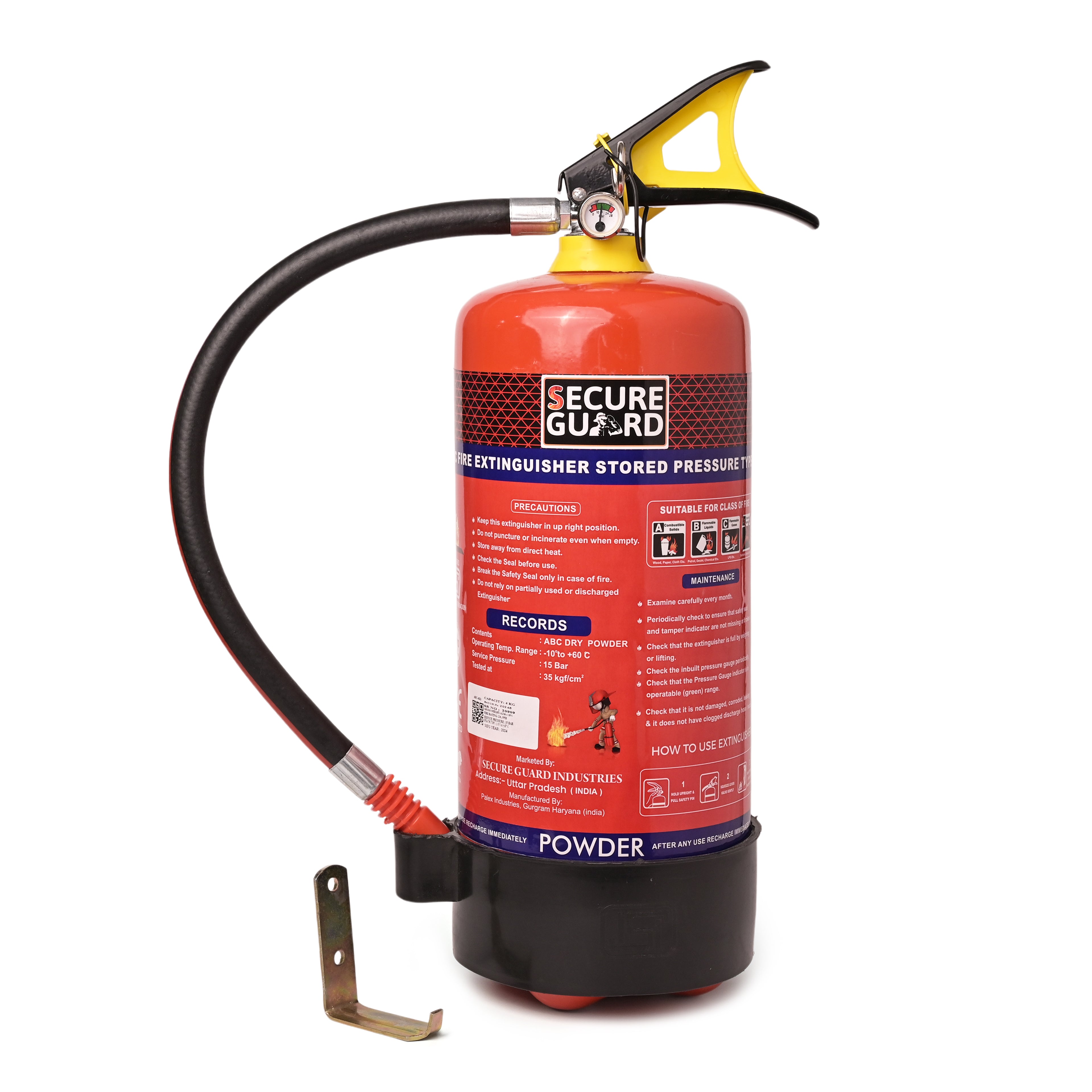 Red Premium Abc Powder Type Fire Extinguisher Isi Mark 4KG