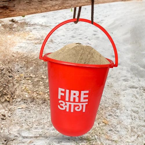 Red Fire Emergency Bucket (Polycarbonate) Material Pack of 1,2,4,6,8,10
