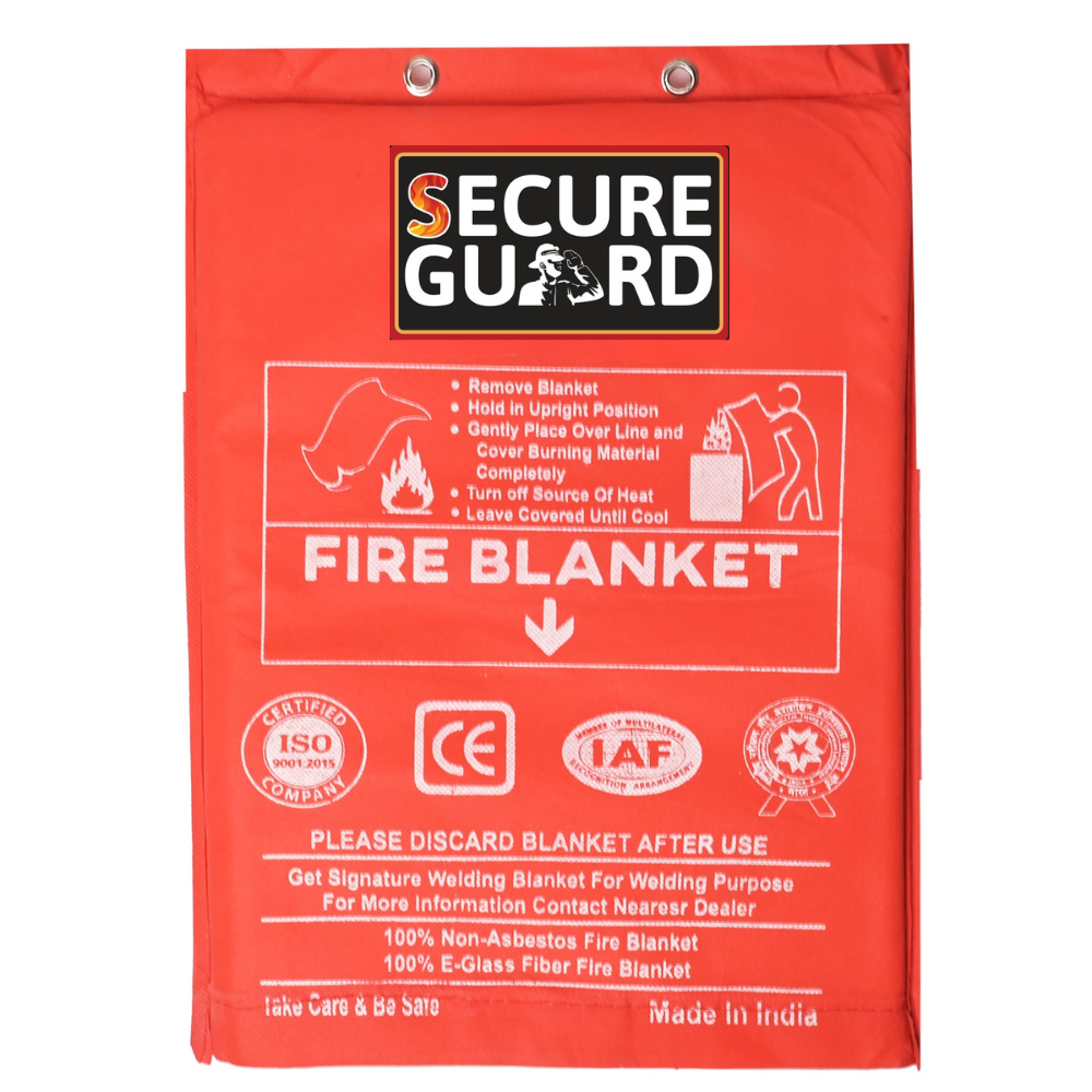 Red Fire Blanket, Fiberglass Protection Emergency Fire Blanket For Home, Kitchen, Car, School, Office