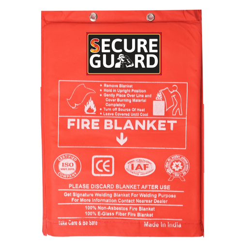 Red Fire Blanket, Fiberglass Protection Emergency Fire Blanket For Home, Kitchen, Car, School, Office