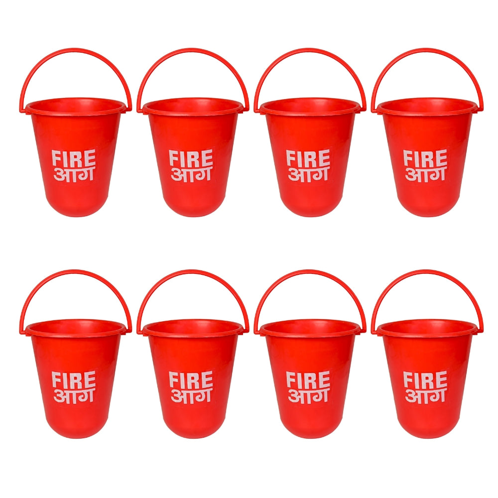 Red Fire Emergency Bucket (Polycarbonate) Material Pack of 1,2,4,6,8,10
