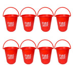Red Fire Emergency Bucket (Polycarbonate) Material Pack of 1,2,4,6,8,10