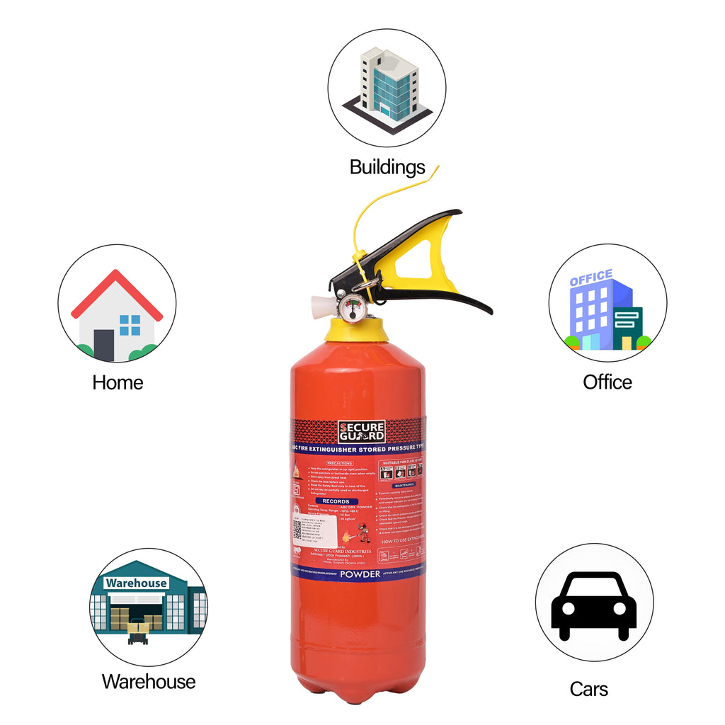 Red Premium Abc Powder Type Fire Extinguisher Isi Mark 2KG