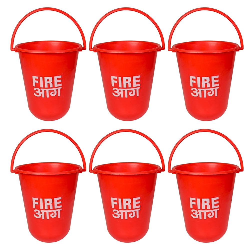 Red Fire Emergency Bucket (Polycarbonate) Material Pack of 1,2,4,6,8,10