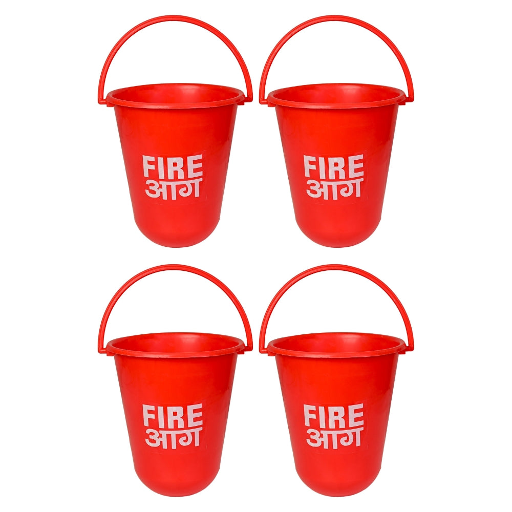 Red Fire Emergency Bucket (Polycarbonate) Material Pack of 1,2,4,6,8,10