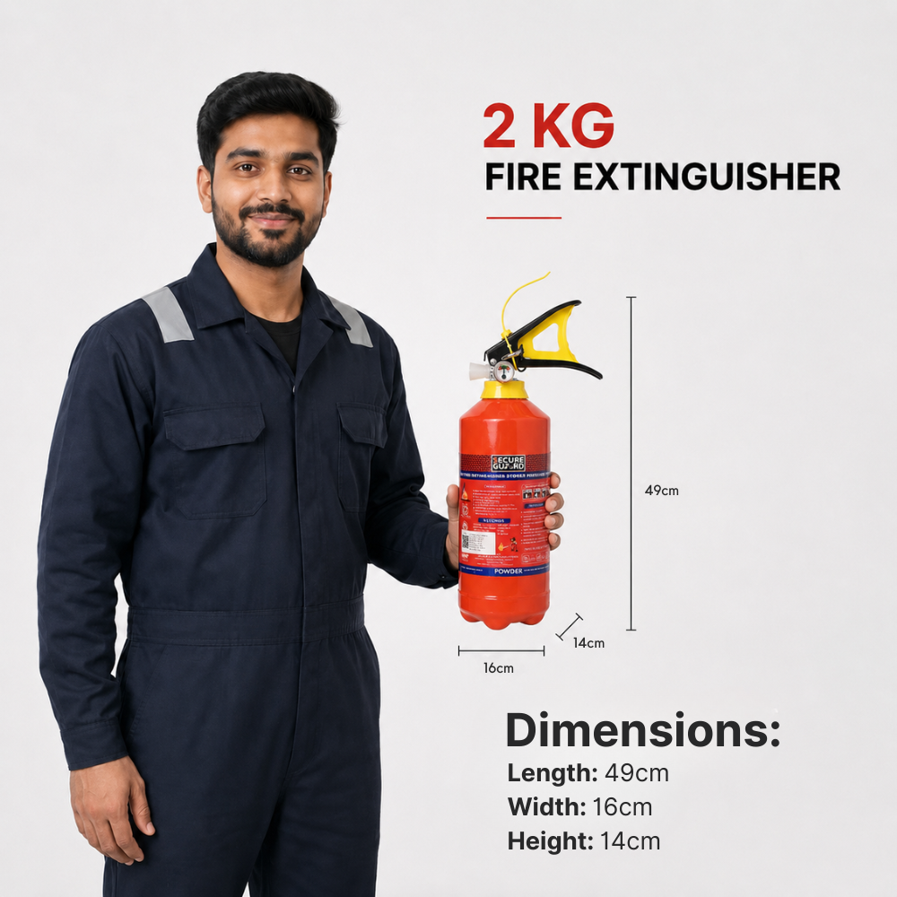 Red Premium Abc Powder Type Fire Extinguisher Isi Mark 2KG