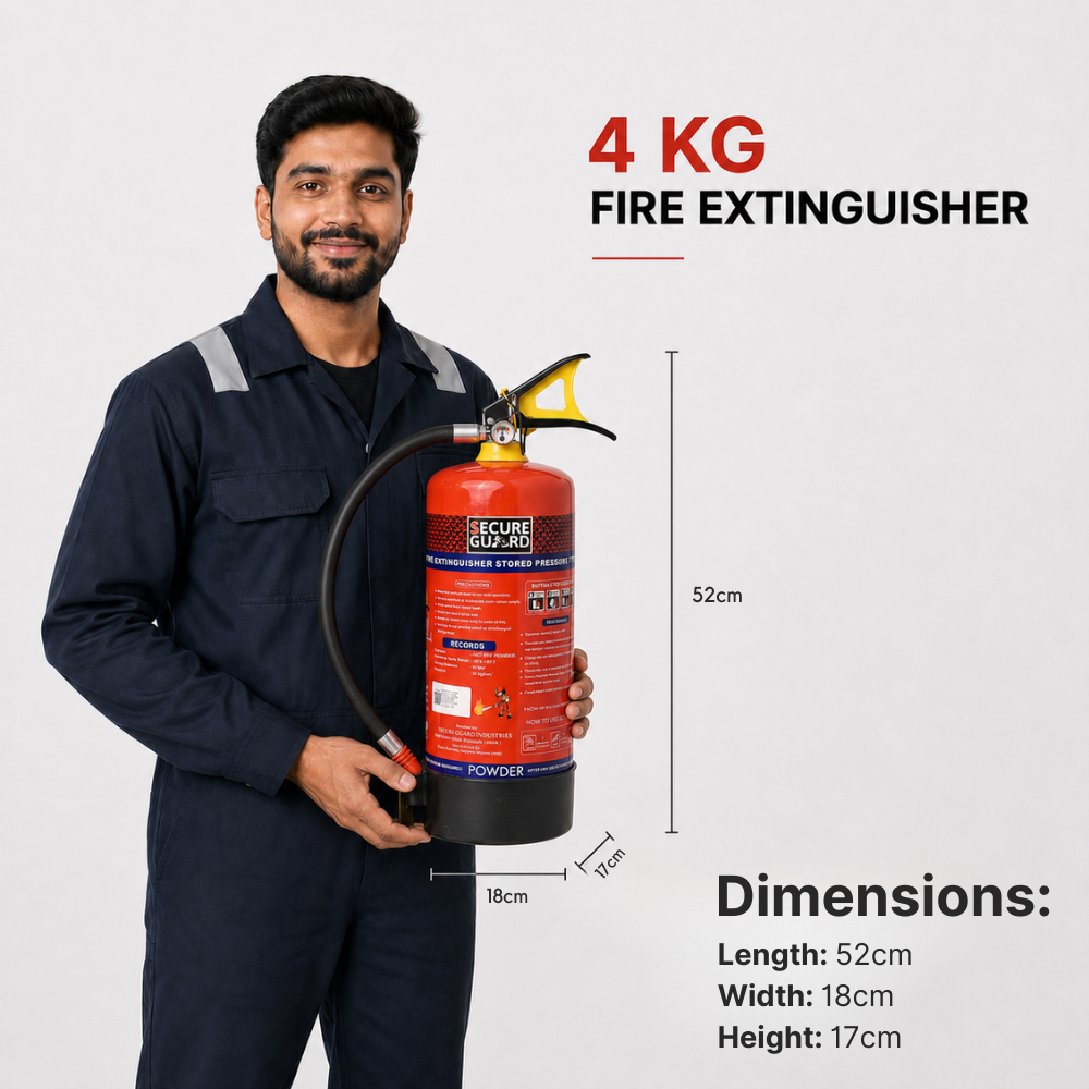 Red Premium Abc Powder Type Fire Extinguisher Isi Mark 4KG