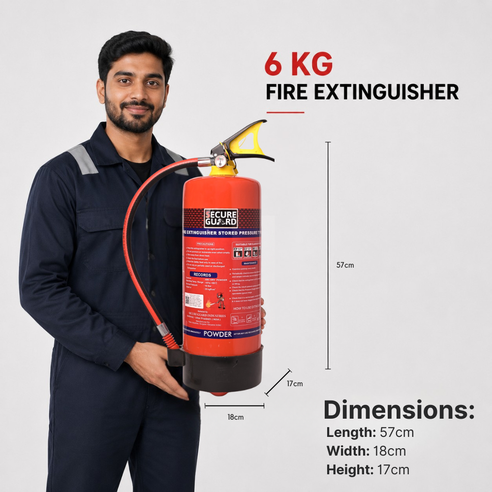 Red Premium Abc Powder Type Fire Extinguisher Isi Mark 6KG